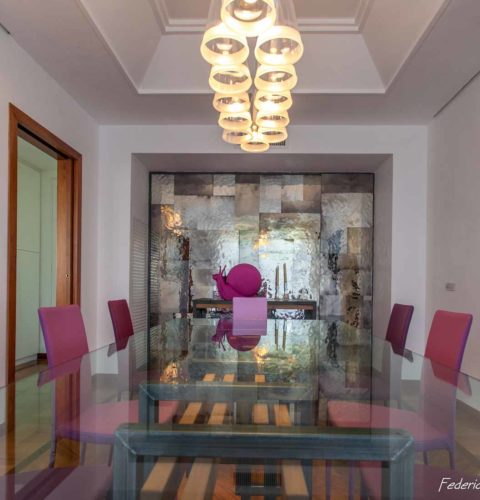 ristrutturazione Roma Parioli tavolo design -11