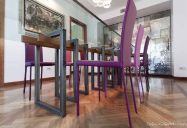 ristrutturazione Roma Parioli tavolo design -12