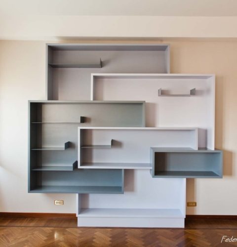 rsitrutturazione Roma Parioli libreria design -25