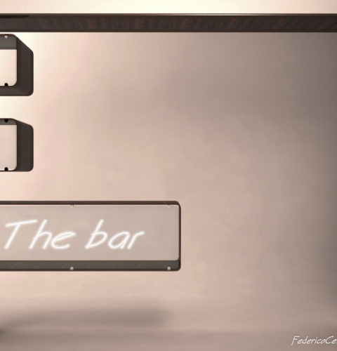 mobile bar in acciaio e legno-2